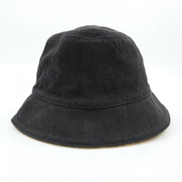 Louis Vuitton Monogram Denim Hat Black Yellow Reversible main image 4